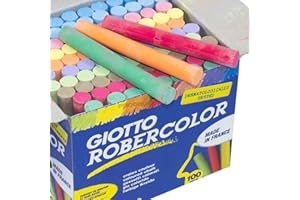 PRODBUY LIMITED [Pack of 100] Giotto Colour Chalks Assorted Chalk Sticks Blackboard Art Craft School