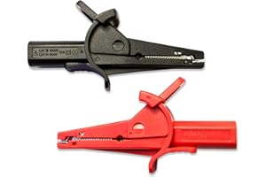 PeakTech Pinces crocodile isolées 4 mm -CAT III, 1 pièce, P 7015