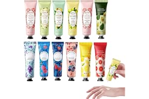 Handkräm-set, 12 st handkräm dam presentset, gåvor till kvinnor, mini handkrämer presentset, handkrämer julklappar, torra händer fot fuktkräm för alla hjärtans dag, jul