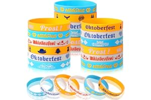 JUNEBRUSHS Oktoberfest Armband, 42 Stück Oktoberfest Partygeschenke Silikon Armbänder Gummi Armbänder Deko Oktoberfest Party Oktoberfest Accessoires(6 Designs)