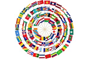 Kisvic 100 länder internationella tandpetare cocktailflaggor, EM dekoration flagga liten mini tandpetare, dubbelsidig Europa