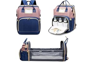 AZOOKEN Baby Changing Bag Backpack,Multifunction Baby Bags Mummy Shoulder Bag for Travel Shopping Camping with Bed Unisex for Moms & Dads