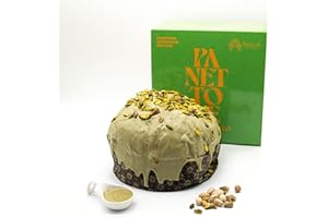 RACILIA Panettone al Pistacchio Artigianale | Con Crema al Pistacchio e Glassa Croccante | Lievitazione Lenta 36h con Lievito Madre e Ingredienti Naturali | 1,2kg
