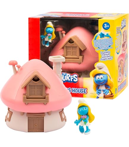 Figura Schleich Puffo 2520729 - Grande Puffo Con Borsa, Collezionabile Dipinto A Mano, 5 Cm