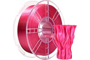 IBOSS PLA Plus (PLA+) Shiny Silk 3D Printer Filamento 1,75 mm, Filamento Silk PLA+ 1,75 Dimensional Accuracy +/- 0,02 mm, bobina da 1 kg (2,2 lbs) per stampanti 3D FDM (Silk Rosa)