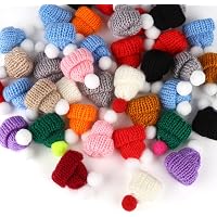 Lot De 40 Mini Bonnets De Noël Tricotés – Décoration Sapin, Cadeaux, Bouteilles & Poupées
