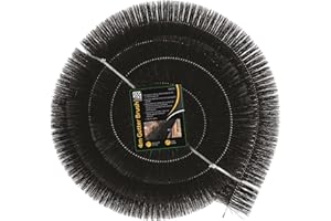 ZYBUX - Gutter Brush Bristle Brush Gutter Guard Leaf Debris Filter | Easy Installation and Adapting to Size Drain Down Pipe Gutter Cleaning Tools Black 4 METRE