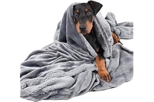 Pawsee Manta de Forro Polar para Mascotas, Manta de Felpa Sherpa Lavable y esponjosa, Cama para Perros, Cachorros, Gatos, 152x127 cm