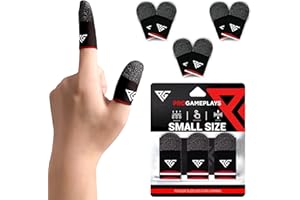 Progameplays Small Finger Gloves for Gaming, Pubg Cod, Anti-Sweat, Anti-Dryness, kompatibel mit Gaming-Handys, Ultra-Sensitive Fingerhandschuhe (Rot)