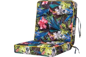 BJIRD Bankauflage für Gartenmöbel, Gartenbank, Polsterauflage für Hollywoodschaukel, Auflagen für Gartenschaukelkissen, Sitzkissen, Stuhlauflage, Indoor/Outdoor - Bunte Bläter - 60 cm (1 Stück)