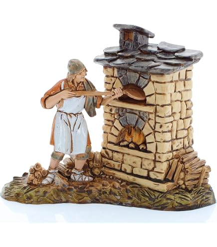Moranduzzo Uomo con Cappello per Presepe da Cm 10 Scala 1:20 – Altezza 8,6 cm – Statuina in Resina PVC, Indistruttibile, Stile '700, Rifinita a Mano, Scultore M. Landi