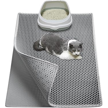 Tappetino Per Lettiera Gatti Antiscivolo - Impermeabile, Design A Nido D'Ape, Grigio - Foto 9