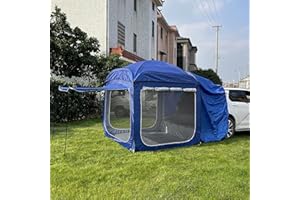PINNKL Auvent Avancée Autoportant Auvent de Véhicule Etanche avec Pièce pour Le Camping, Tente D'Auvent D'Ombre de Hayon pour Le Camping, Camping-Car Portable pour SUV/MPV (Color : Blue)