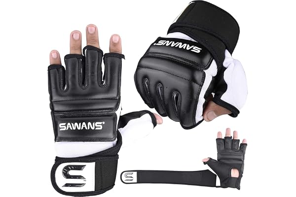 SAWANS Sac de Frappe, Gants de Boxe, Gants de karaté, Arts Martiaux, Arts Martiaux, Lutte, Muay Thai