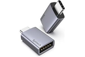 Syntech Adattatore da USB C a USB 3.0, compatibile con MacBook Pro/Air 2021, iMac 2021, iPad Mini 6, e altri dispositivi Thunderbolt 3/Type C, grigio spazio