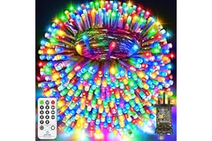JXLEDAYY 120M 1000 LED Outdoor Christmas Lights Fairy Lights Plug in Extra Long Xmas String Lights Waterproof with Remote Timer 8 Modes for Outside Garden House Party Wedding Yard Tree Decorations-Multicolored