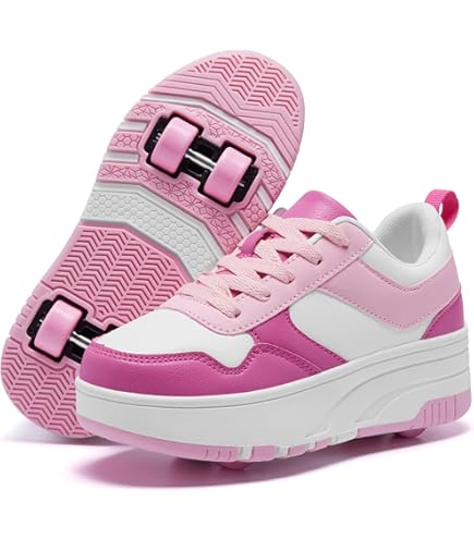 Chaussures Roller Fille Chaussures à Roulettes HUOQILIN Double