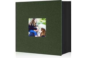 Lanpn Album Fotografico 10x15 1000 Tasche, Grande Biancheria Album Foto Portafoto Verticale Orizzontali 10x15cm Tascabile Tasca Verde