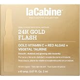 laCabine Ampoules 24K Gold Flash 10x2ml | Instant Golden Glow Effect | Brightens, Firms and Hydrates | With Vitamin C and Gol