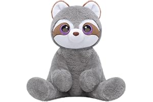 Mewaii Peluche Cuscino Ponderato per Alleviare lo Stress Kawaii Raccoon Giocattolo Abbraccio Cuscino Giocattoli Morbido Animali bambola Compleanno Natale Regalo per Ragazze 46CM