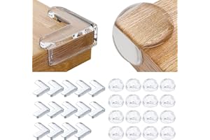 GELPRETTY 30 Stück Eckenschutz Baby, Silikon Kantenschutz Baby Eckenschutz Selbstklebend, Transparent Selbstklebend Kantenschutz Baby, für Möbel Tischkantenschutz (Quadratisch und Rund)