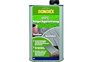 Bondex 329870 WPC Impregnation Colourless 1 L for 23 m² - Patios Waterproofing for Long-Lasting Protection - WPC Waterproofing