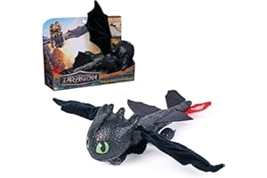 Dreamworks Dragons - Peluche Desdentao Cómo Entrenar a tu Dragón: Vuela y Abraza - Peluche Dragón de +30 cm Furia Nocturna - 6072913 - Juguetes Niños 4 Años + - Regalo Niño 4 Años +