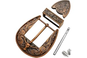 Yjfeshion 3Pcs Western Replacement Belt Buckles 1.5"(38mm) LongHorn Bull Single Prong Buckle Cowboy Rodeo Belt Accessory for Men Women