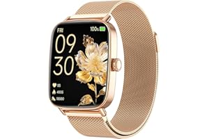 FITPOLO Smartwatch Donna Uomo Chiamate e Whatsapp, 1.85" Smart Watch Contapassi Cardiofrequenzimetro da polso/SpO2/Contapassi/Sonno, Orologio Smart Fitness Sportivo Impermeabile per Android iOS