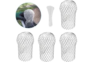 HEXINYIGJLY Confezione da 4 protezioni per pluviali, protezioni per grondaie, protezioni per foglie, protezioni per tubi antitempesta, griglie protettive, schermi per grondaie espandibili, raccoglifoglie