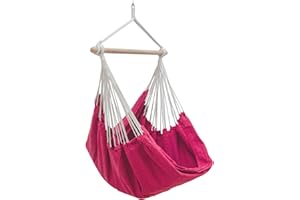 AMANKA XXL Siège Suspendu en Toile 185x130cm hamac pour s'asseoir Rose Orchidée