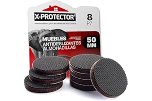 X-Protector Protector Patas Sillas Goma – 8 pz 50 mm Fieltro En Goma Protectores De Suelo para Muebles – Antideslizante para Muebles!