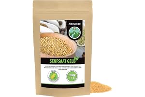 Alpi Nature Senapsfrön Gula Vita 500g, Hela Senap Frön 1-2mm, Hela Senapsfrön Vita Gula