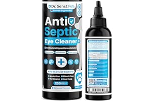 DR. SENST PETS Dr Senst Dog Eye Drops 250ml Natural Antiseptic Dog Eye Cleaner For Tearstains, Dirt, Debris & Gunky Build Up | Non-Irritating Hydrochloric Acid | Dog Tear Stain Remover | Dog Eye Wipes Solution