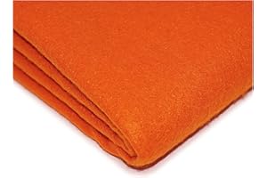 THEFABRICTRADE "Get Crafting" 100% Acrylic Felt Fabric Perfect for Arts & Crafts, Sewing Material - 150cm Wide, Available in 30 Vibrant Colours (2X A4 Felt, Orange)