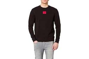 HUGO Hommes Diragol212 Sweat Regular Fit en Molleton de Coton avec étiquette Logo