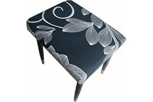 ZZDZW Stretch Stool Cover Chair Cover Dressing Stool Cover Elastic Chair Protector Slipcover Removable Dust Covers Square Seat Covers (Color : #17, Size : 1p)