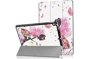 LOBWERK Custodia Protettiva per Apple iPad PRO 2017 10.5 Pollici Modello a1701/a1709 Ultra Slim Cover HardCase aufstellbar e Wake & Sleep Funzione + Gratis Stylus Touch Pen Rosa C2