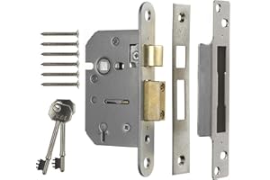 WHITE HINGE ERA 5 Lever Viscount Deadbolt Mortice Lock - 3" Backset with Satin Finish