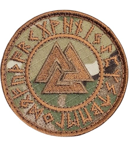 Multicam Viking Patch Termoadesivo Con Velcro, Spalla, Esercito Norreno, Heathen Army, Ricamo Tattico - 5