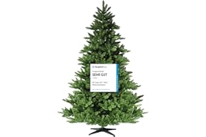 RS Trade HXT 19001 Spessarttanne 100% PVC 120 cm künstlicher Weihnachtsbaum (Ø ca. 92 cm) 644 Spitzen und Schnellaufbau Klappsystem, schwer entflammbar, unechter Tannenbaum inkl. Christbaum Ständer