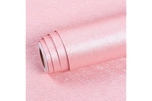 Livelynine Adesivo Muro Rosa Carta da Parati Bambini Cameretta Carta da Parati Camera Letto Bambina Rotolo Carta Parati Moderna Carta Adesiva per Mobili Bambini Decorazione Parete Ragazza 40CMX2M