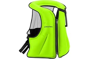 Abuytwo Swim Vest with Adjustable Waistband for Adults Women/Men, Foldable, 10s Inflation, Inflatable Buoyancy Aids Jacket for Kayaking, Swimming Flotation Snorkel Vest for Paddle Boarding…