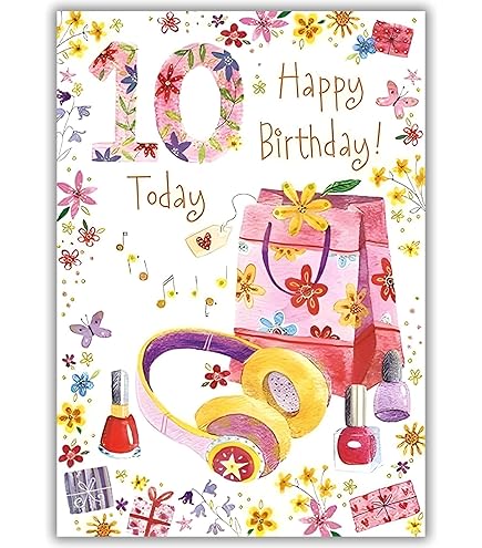 Twizler 4th Birthday Card For Girl With Cute Mermaid & Glitter - Four Year Old - Age 4 Card - Childrens Birthday Card - Girls Birthday Card - Happy - View #7