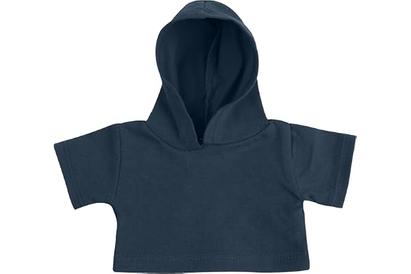 Mumbles - T-shirt à capuche 100% coton pour peluche Mumbles (M) (Bleu marine)