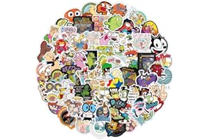 TACOMEXI 100 pièces 90s Cartoon autocollants pour ordinateur portable bouteille d'eau bagages Snowboard vélo Skateboard décalcomanie pour enfants adolescents adultes autocollants