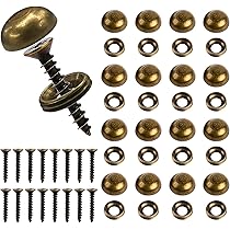 16 Viti Decorative In Ottone Con Tappi - 15mm, Autofilettanti, Per Mobili, Specchi E Porte - Foto 2