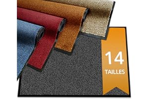 etm - Tapis d'entrée Premium - Tapis Antidérapant Absorbant Lavable - Paillasson d'entrée antisalissure pour Exterieur Interieur - Elimine Les saletés - Tapis de propreté (Sky Ocre 90x120 cm)