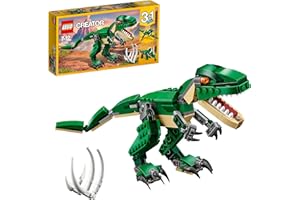 LEGO Creator Dinosauro, Set Animali Giocattolo 3 in 1 per Costruire, Giochi per Bambini, Bambine, Ragazzi e Ragazze con T. Rex o Triceratopo o Pterodattilo in Mattoncini, Idee Regalo Creative 31058