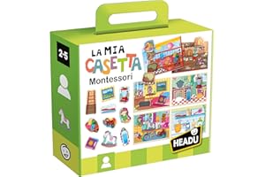 HEADU - La Mia Casetta Montessori - Ogni Cosa al Suo Posto! | Giochi Montessori 2 3 4 Anni, Gioco Educativo Bambini, Casa Montessori, Giochi Incastro, Regalo Bambino Regalo Bambina, Made in Italy